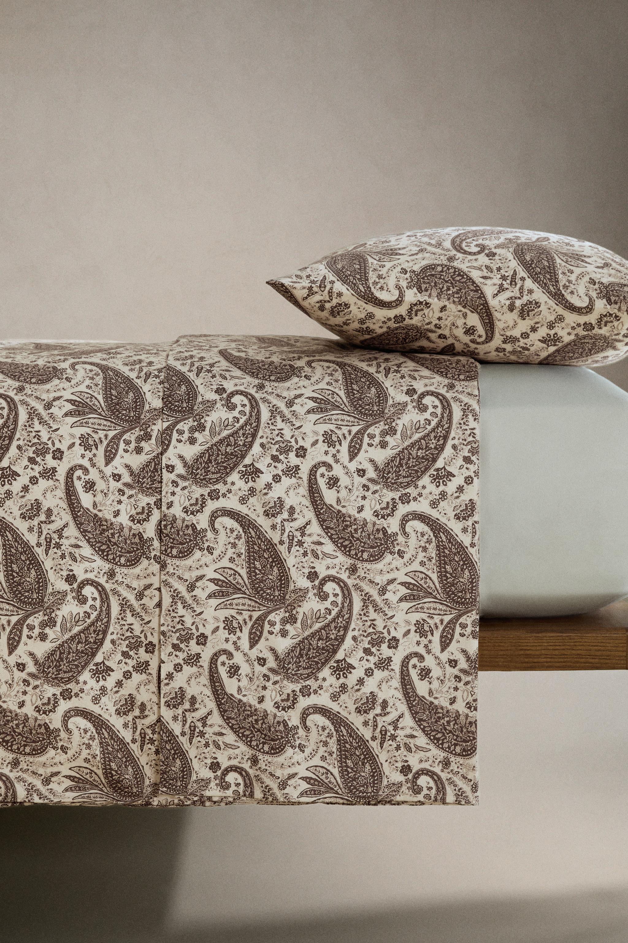 PAISLEY PRINT SATEEN DUVET COVER